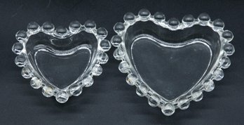 Imperial Candlewick Heart Dishes - Lot Of 2