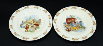 Royal Doulton England 'Bunnykins' - Pair Of Decorative Saucers