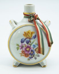 PORCELAIN PITCHER, BOTTLE, FLASK, MADE IN HUNGARY. RARE Vintage HAND-PAINTED
