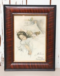 Vintage Harrison Fisher Asleep Variety Art Print  Framed