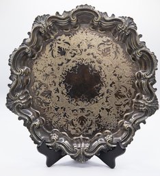 Antique Silver-Plated Platters - Stamped - 12'