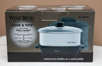 West Bend Cook And Tote 5 Quart Slow Cooker -