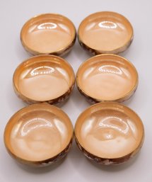 T & V Limoges Hand Painted Nut And Leaf Porcelain Footed Bowl - 6 Total