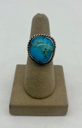 925 Silver Turquoise Ring - Size 5 3/4 - .19OZT Total