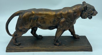 Barye Solid Bronze Tiger Sculpture