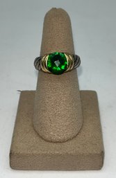 925 Silver Chrome Diopside Gemstone Ring - Size 6 - .17 OZT Total