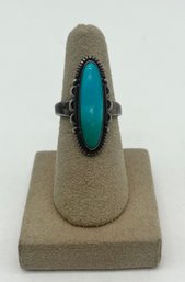 925 Silver Turquoise Ring - Size 6 - .19 OZT Total