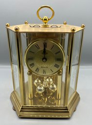 West Minister Polished Brass Battery Operated Chime Clock