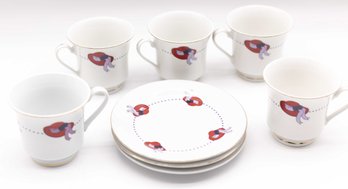 Darice Tea Set -5 Cups 3 Saucers