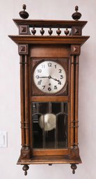 Antique Gustav Becker Clock - Chime Wall Clock W/ Key