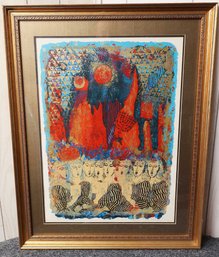Shraga Weil (Israeli) Silkscreen On Paper Judaica Lithograph 33/1254 - Signed & Numbered
