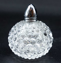 Vintage I.W. Rice Japan Crystal Clear Glass Hobnail Salt Shakers