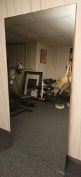 Large Mirror, Gym Mirror Mounted On Wood