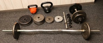 Large Lot Of Assorted Weights - See All Photos And Description For More Info