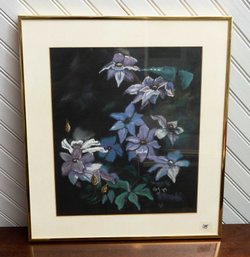 Charming Floral Painting - Signed - Wall Decor