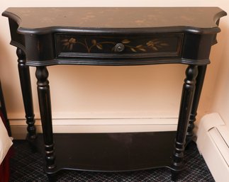 Hand Painted French Style Half Moon Console Table W Drawer