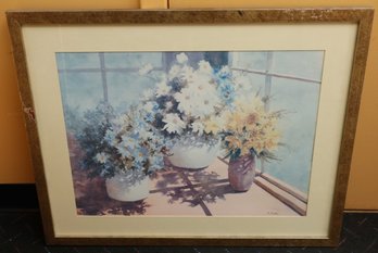 Mildred Bartee Watercolor Framed Print - Floral Still Life