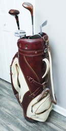 Vintage Golf Bag, Pair Of VINTAGE Macgregor Tourney Oil Hardened Driver With Steel Stiff, Concord Clubs