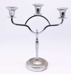 Cromwell Silver M.F.G. Corp. Chromium Candle Stick Holder