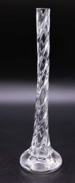 Mat Jonasson Sweden Clear Art Glass Vase 12' Twisted Tall Narrow #4027 Scandi