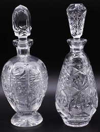 Vintage Crystal Decanters - Pair