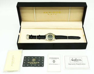 AKRIGOS XXIV Crystal Wrist Watch In Original Box