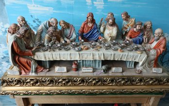 RARE Capodimonte Cortese - The Last Supper - Porcelain Statue - Made In Italy #
