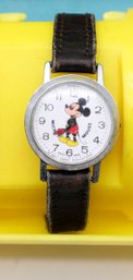 Vintage Mickey Mouse Character Watch #6801 Bradley Time,Swiss Made, Analog(Mechanical-Hand Wind), Measures 30