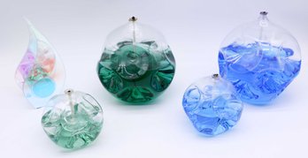 Decorative Glass Art Ornaments Set