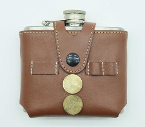 Flask W/ Leather Case
