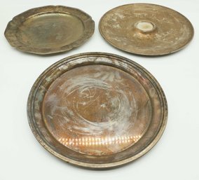 Vintage Silver Plated Platters - 3 Total