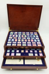 HISTORIC STAMPS OF AMERICA - 101 Stamps - Each Stamp Protected In Plastic Case