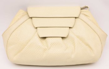 Vintage Finesse De Model Cream Leather Shoulder Bag