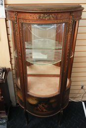 Antique 19th Century French Curio Cabinet - Right Glass Panel Missing