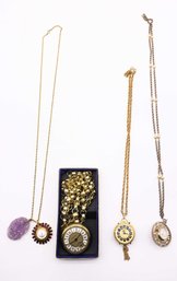 Lot Of Assorted Necklaces/pocket Watch - Please See All Photos And Description For More Info