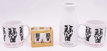 Eat Chicken Papel Freelance Mugs And Milk Jug Bottle