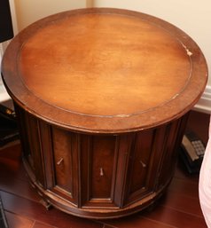 Vintage Traditional Drum Side Table