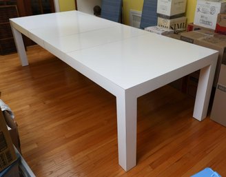 Parsons Sliding Extension Dining Table W/ 2 Leafs Included - Please See All Photos & Description