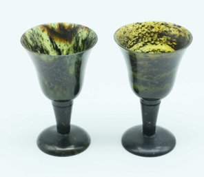 Nephrite Goblets / Footed Cups, Early 20th Century