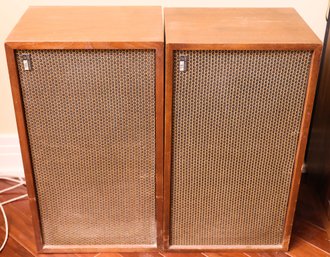 The Fisher XP-60B Speaker Set Vintage Wood TESTED AND WORKING RARE