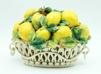 Italian Ceramic Lemons S Centerpiece, Table Decor