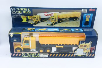 Oil Tanker & Gravel Truck Remote Control Battery Operated - In Original Box