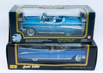 Cadillac Elderado Biarritz & CHEVROlET BEL AIR (1957) - In Original Boxes