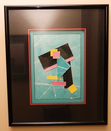 Signed Framed & Matted Abstract Art