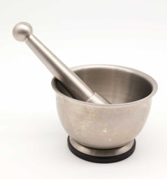Brushed Stainless Steel Spice Grinder/Mortar And Pestle