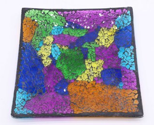 Colorful Abstract Glass Mosaic Square Multifunctional Tray