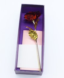 Individually Unique Handcrafted 24 Karat Gold Rose