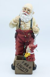 Enesco WMG 2003 Santa Claus Elf  Christmas 15' Tall All Tangled Up - Lights Don't Turn On