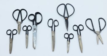 Japanese Bonsai Pruning Scissors Shears, Vintage Black Handle Scissors