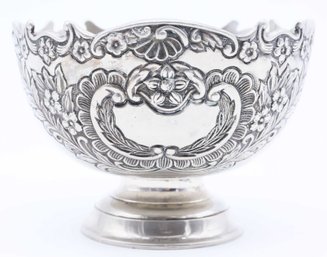 Vintage F.B. Rogers Silver Plate Ornate Floral Relief Pedestal Bowl Jardiniere
